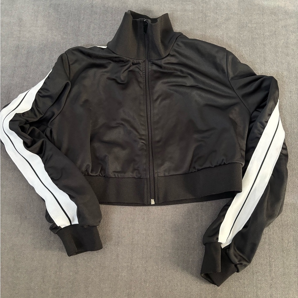 Forever 21 Black and White Bomber Jacket